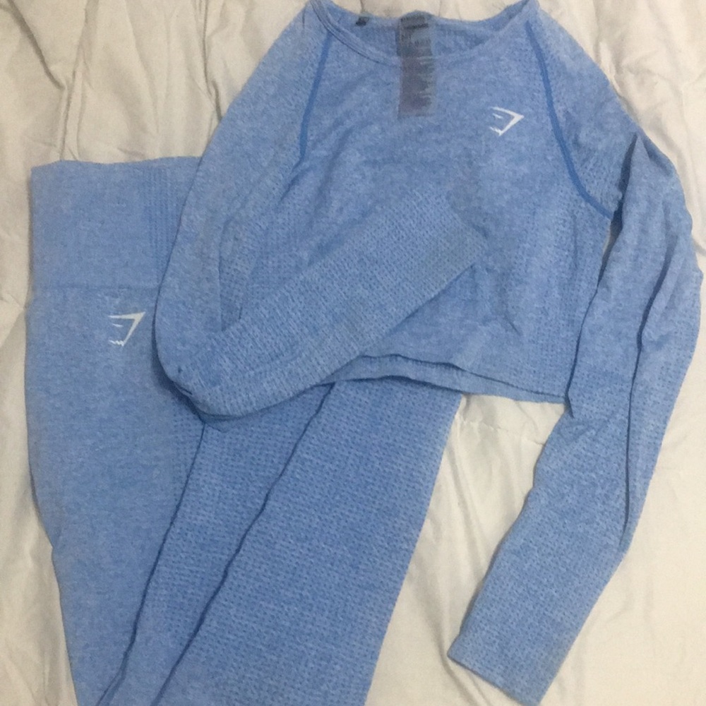 Gymshark blue seamless set